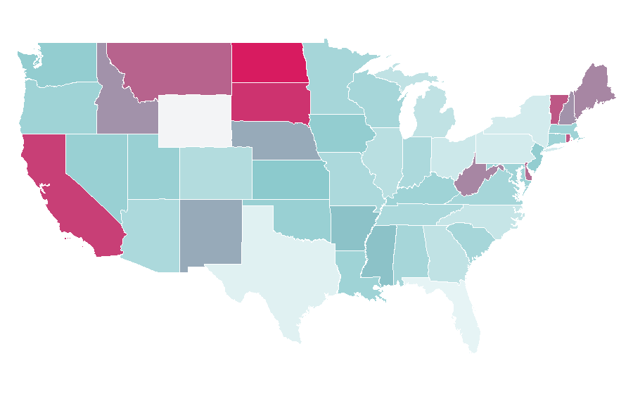 Affinity by region — Parent-in-law, United States