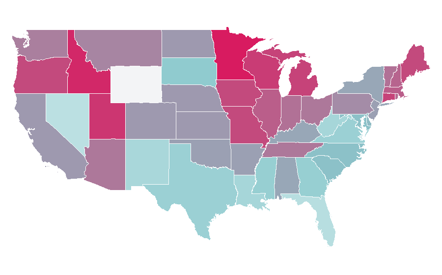 Affinity by region — Parenthood, United States