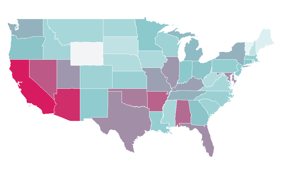 Affinity by region — Paris Hilton, United States