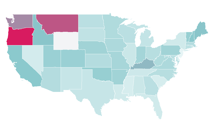 Affinity by region — Parkour, United States