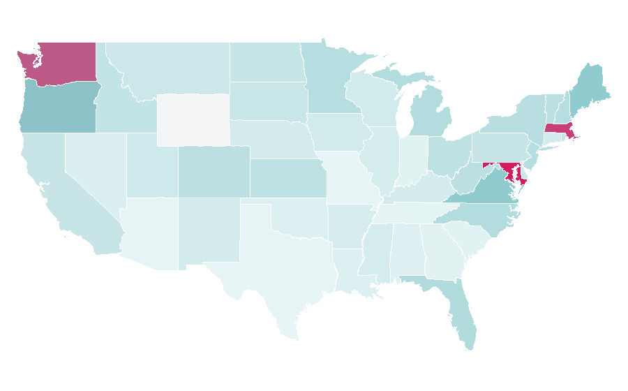 Affinity by region — Parkrun, United States