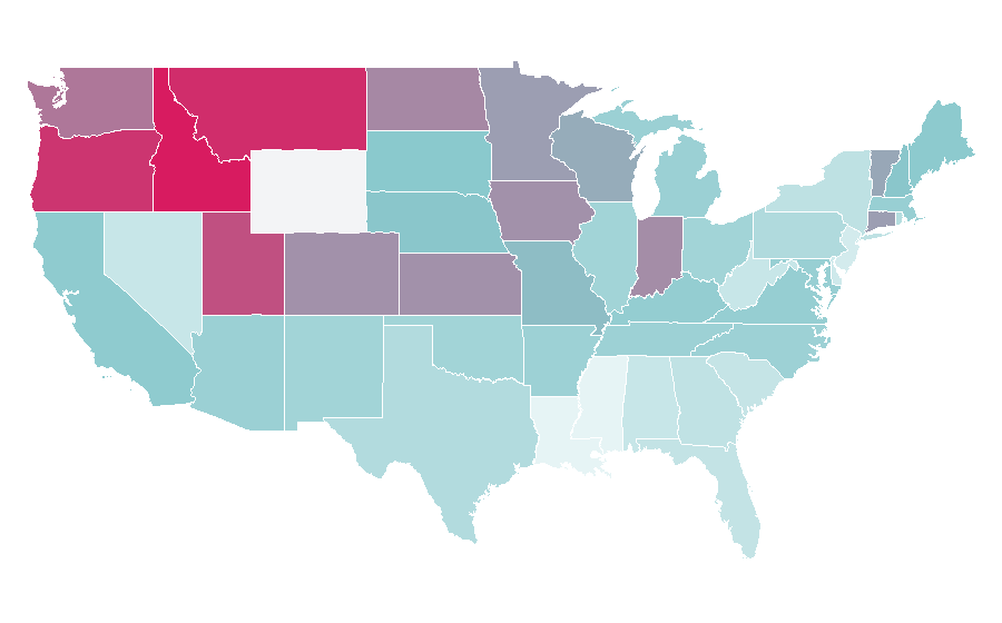 Affinity by region — Parks and Recreation, United States