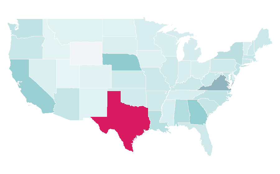 Affinity by region — Parliament, United States