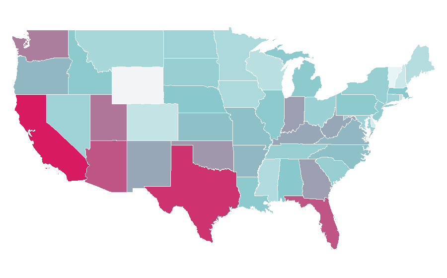 Affinity by region — Parrot, United States