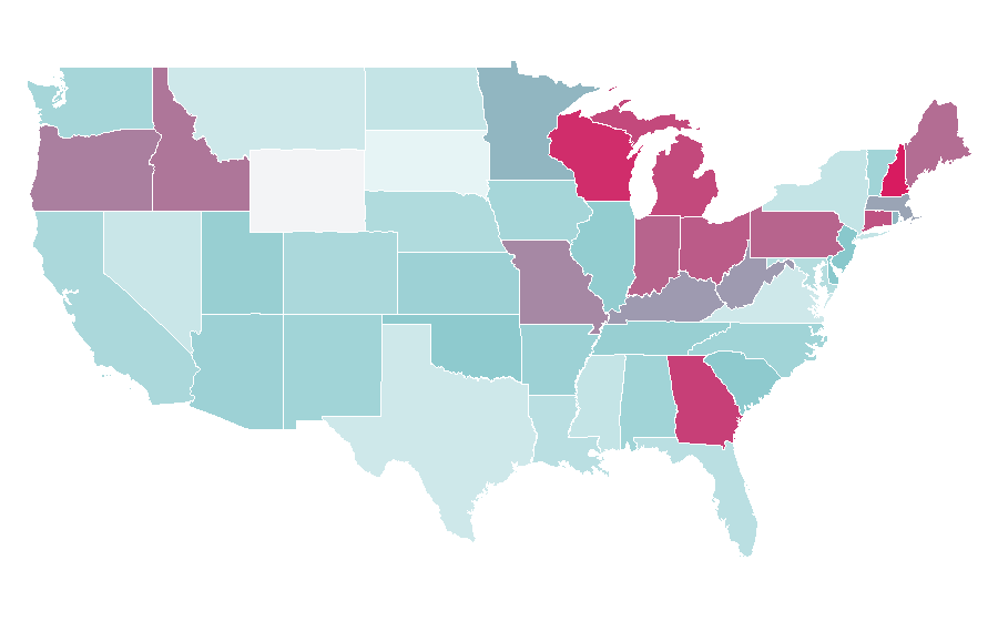 Affinity by region — Party of Five, United States