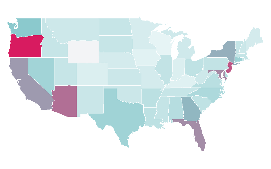 Affinity by region — Party plan, United States