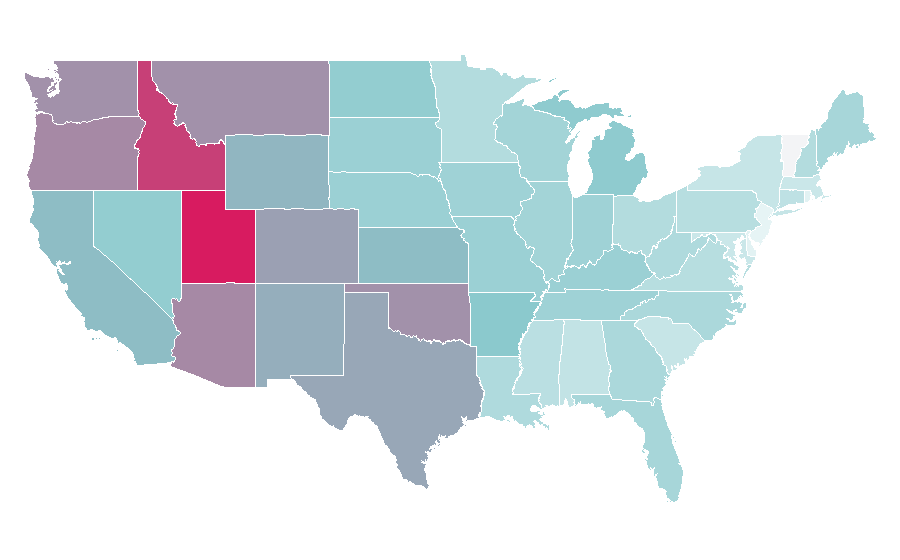 Affinity by region — Passengers (2016 film), United States