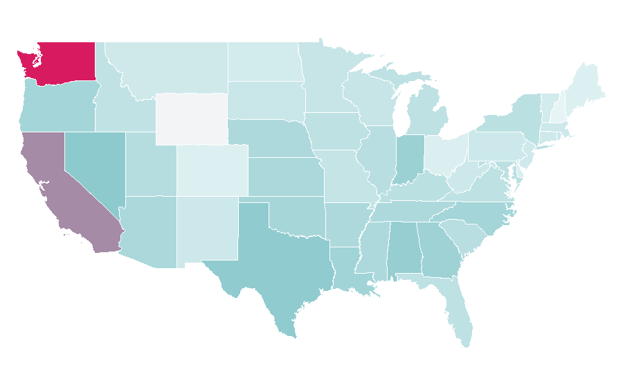 Affinity by region — Paste (food), United States