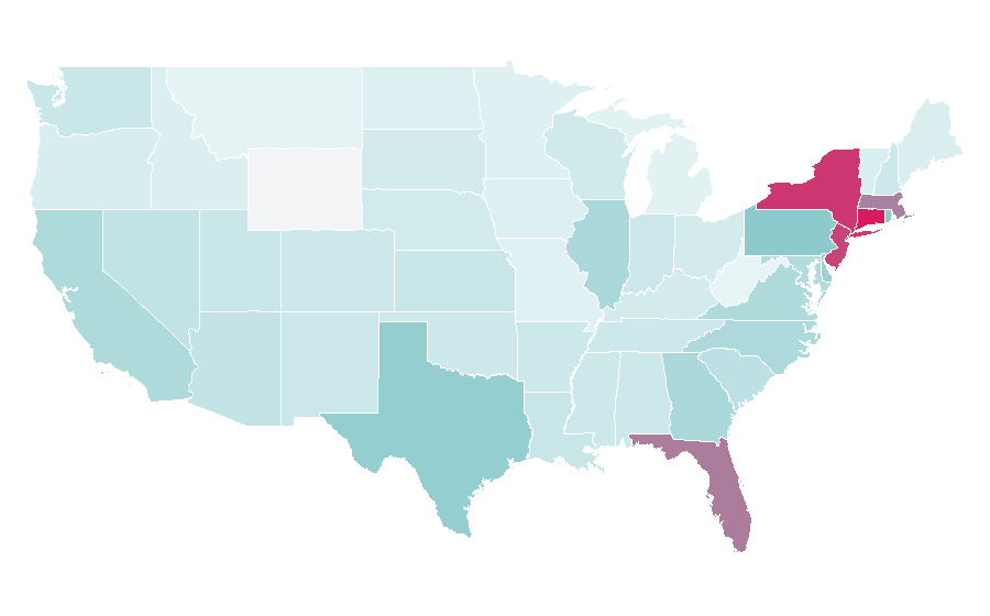 Affinity by region — Pastel (food), United States