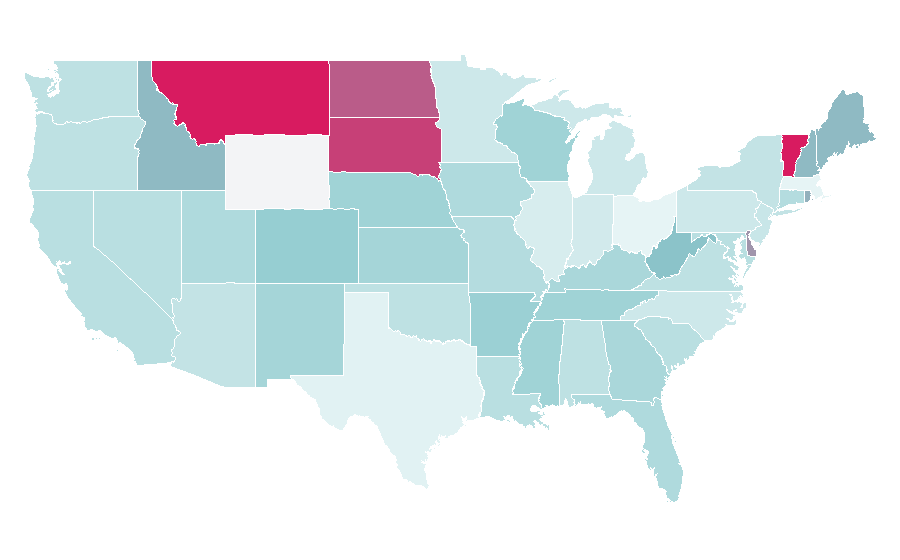 Affinity by region — Pastured poultry, United States