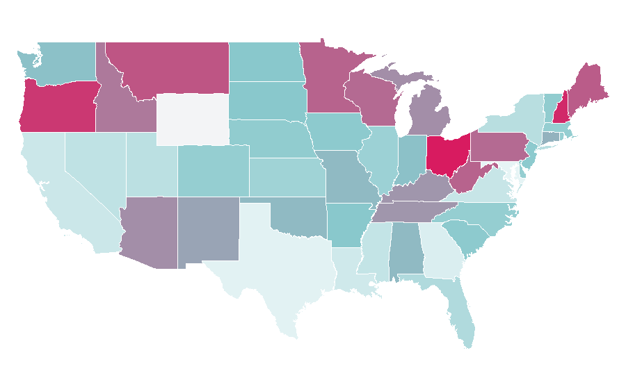 Affinity by region — Pat Benatar, United States