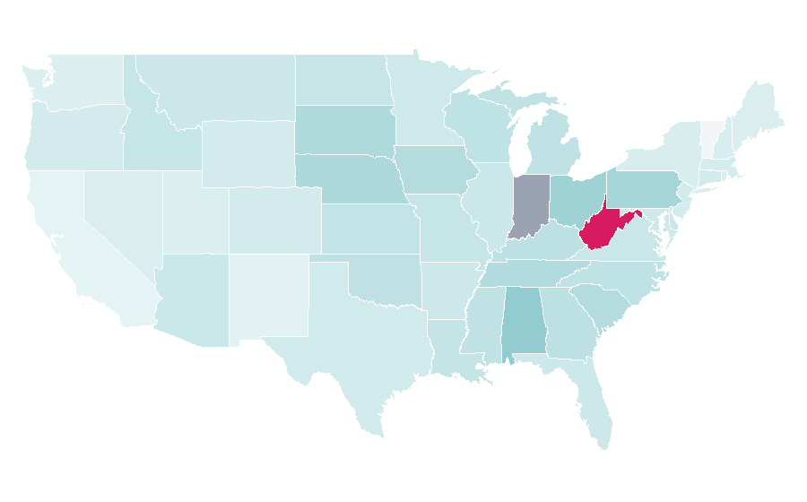 Affinity by region — Pat McAfee, United States