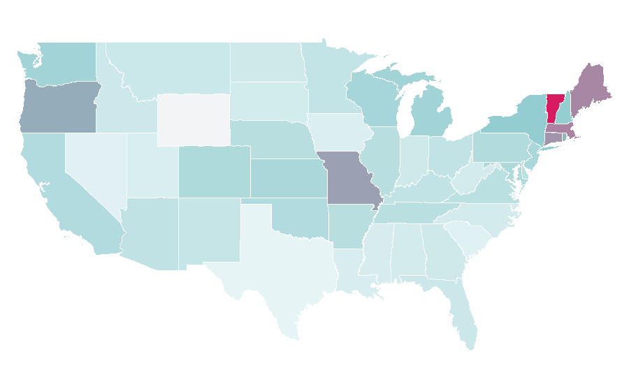 Affinity by region — Pat Metheny, United States