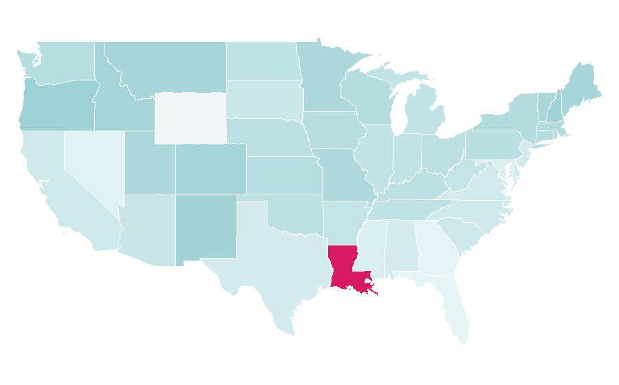 Affinity by region — Patricia Clarkson, United States