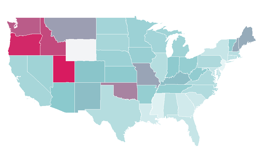 Affinity by region — Patrick Stewart, United States