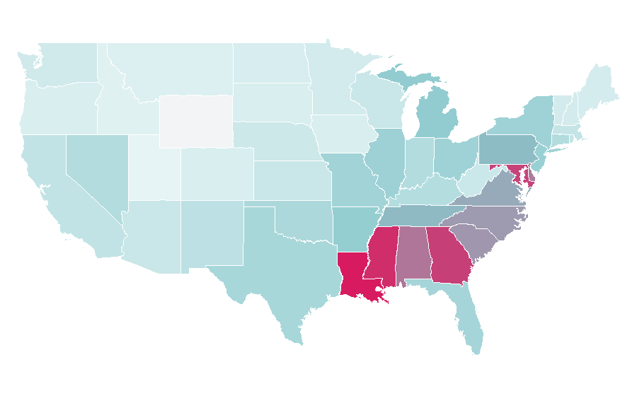 Affinity by region — Patti LaBelle, United States