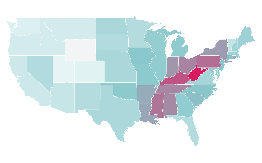 Affinity by region — Paul Heyman, United States