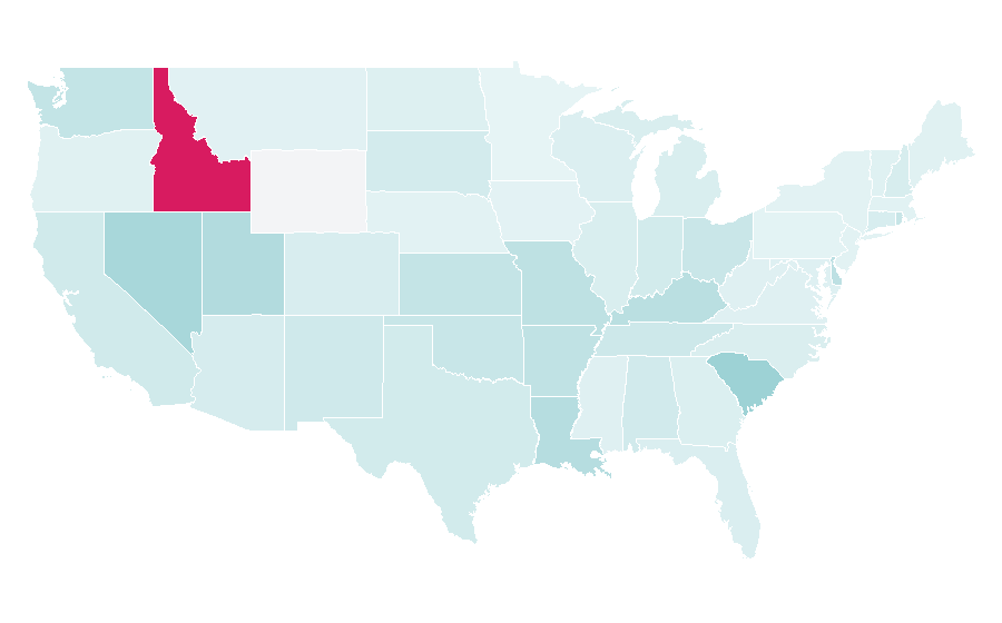 Affinity by region — Paul Mitchell (broadcaster), United States