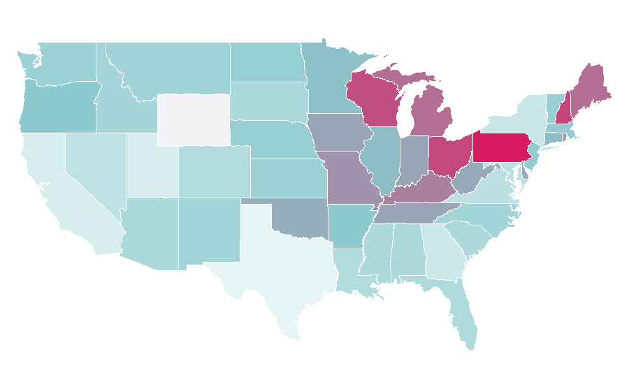 Affinity by region — Paul Rodgers, United States