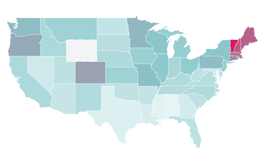Affinity by region — Paul Simon, United States