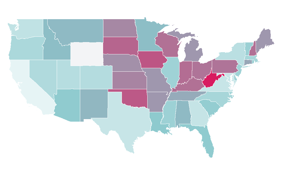 Affinity by region — Paul Teutul, Sr., United States