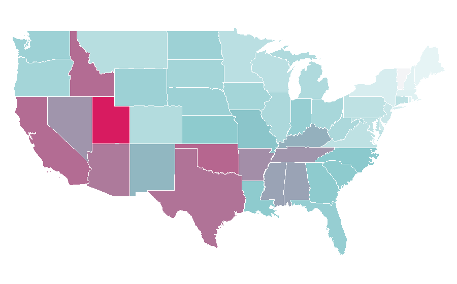 Affinity by region — Paul Walker, United States