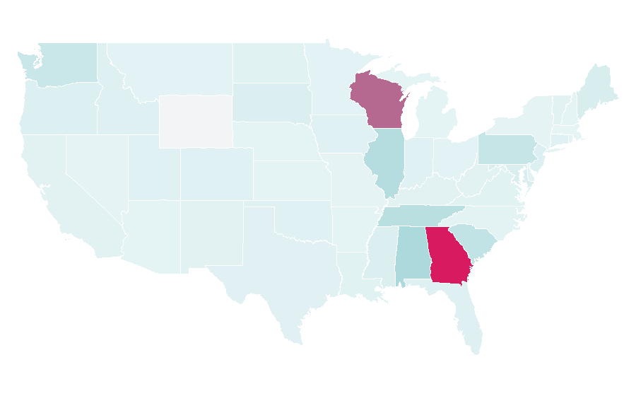 Affinity by region — PAWS, United States