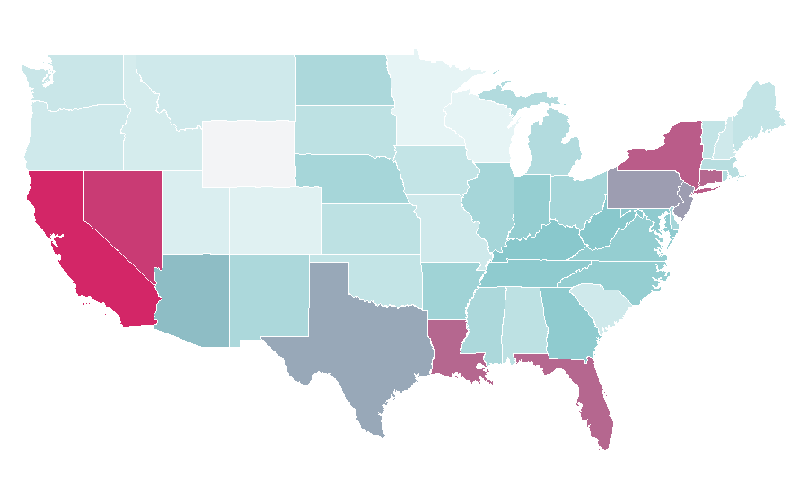 Affinity by region — Pay-per-view, United States
