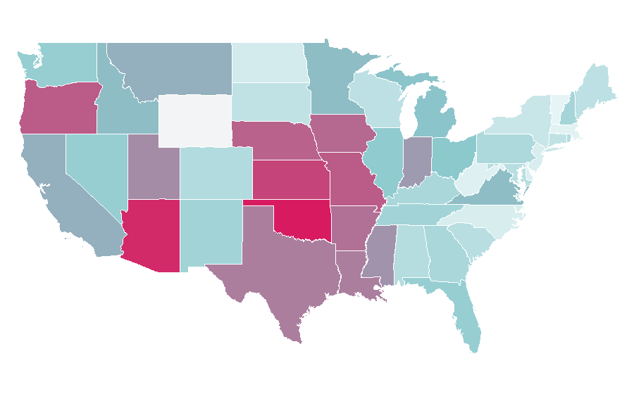 Affinity by region — Payless ShoeSource, United States