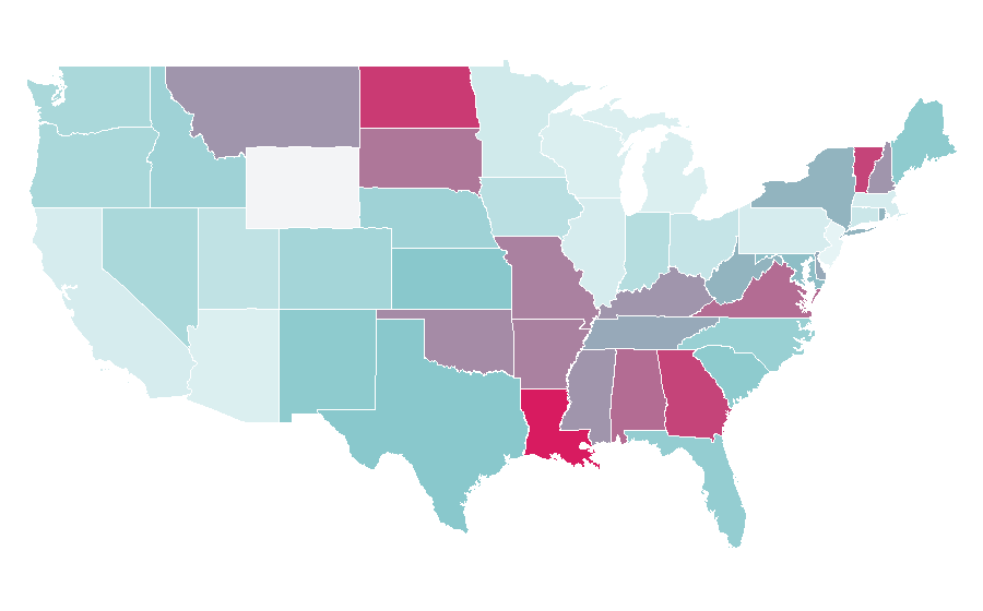 Affinität nach Region — Payment system, USA