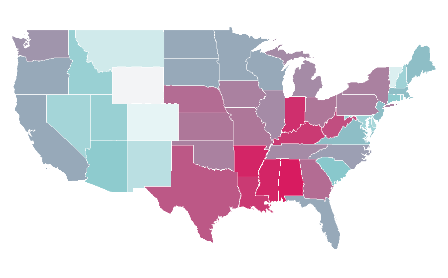 Affinity by region — Peanut butter, United States