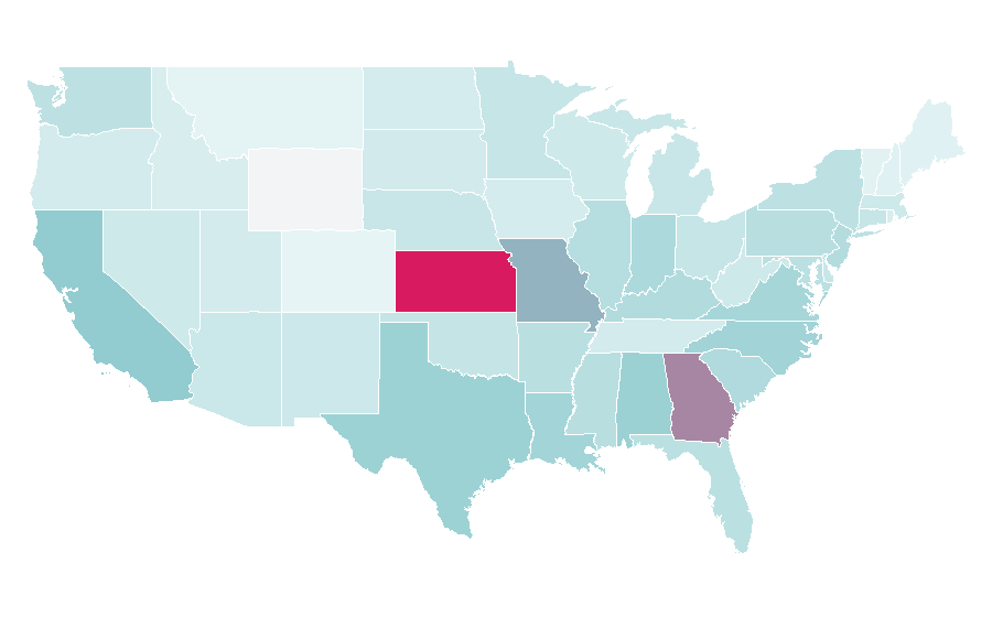 Affinity by region — Peanuts, United States