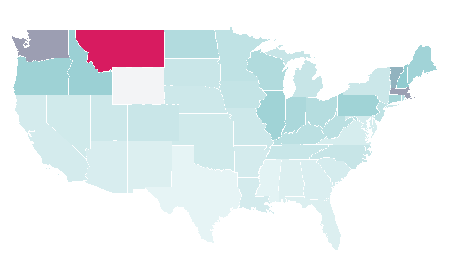 Affinity by region — Pearl Jam, United States