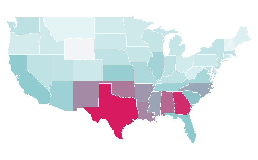 Affinity by region — Pecan, United States