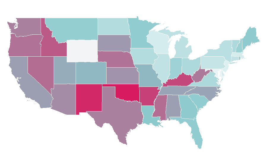 Affinity by region — Pekingese, United States