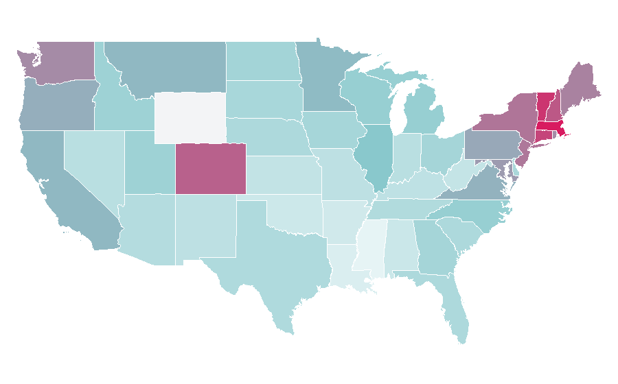 Affinity by region — Peloton, United States