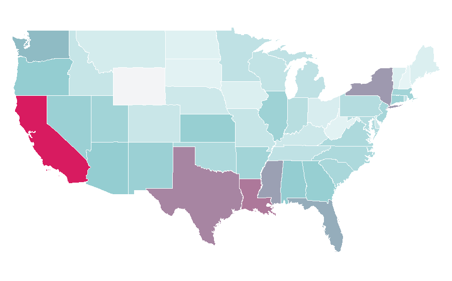 Affinité par région — Pendant, États-Unis