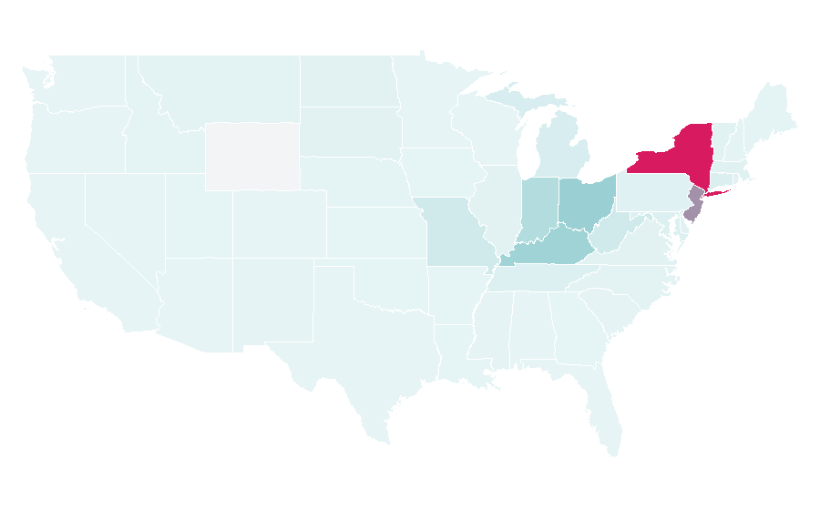 Affinité par région — Penn Station (restaurant), États-Unis