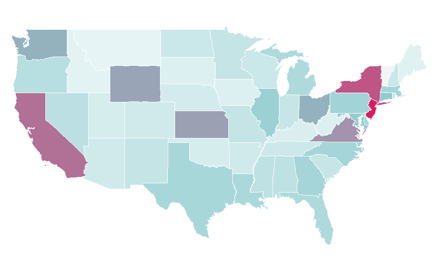 Afinidad por región — Pension, Estados Unidos