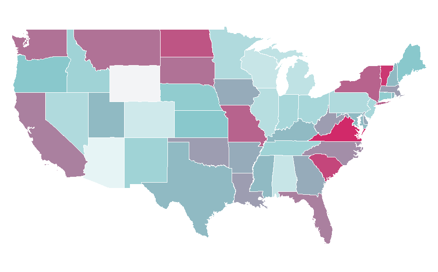 Affinity by region — Pensioner, United States
