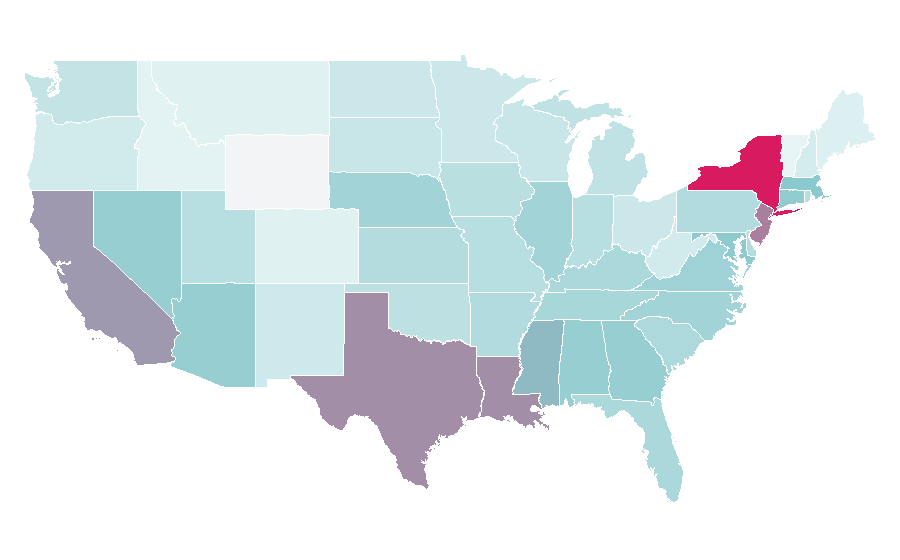 Affinity by region — Pepper jack cheese, United States