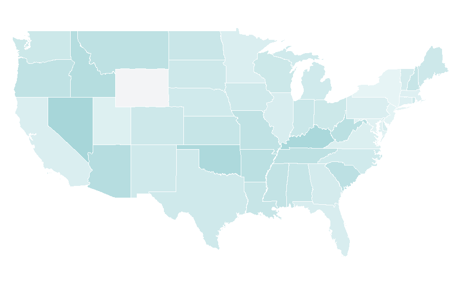 Affinity by region — perfect getaway, United States