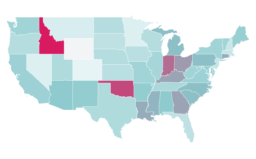 Afinidad por región — Perfection, Estados Unidos