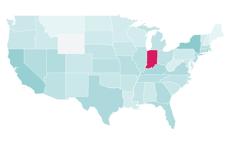Affinity by region — Performance Racing Industry, United States