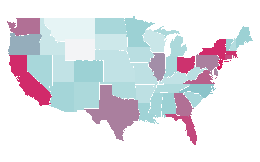 Affinity by region — Permanent residency, United States