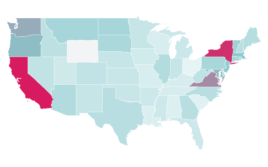 Affinity by region — Persian carpet, United States