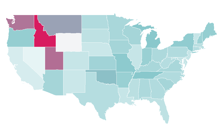 Affinity by region — Person of Interest (TV series), United States