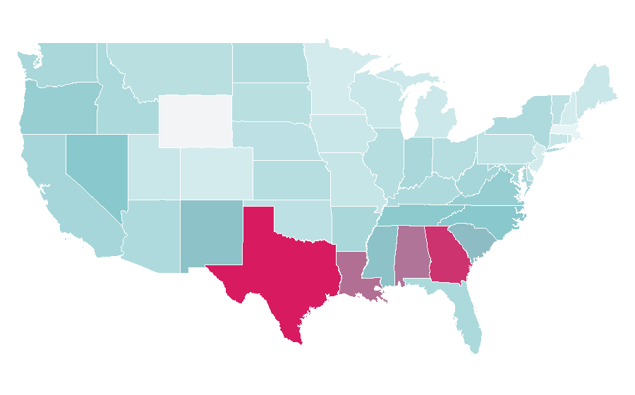 Affinity by region — Personal protective equipment, United States