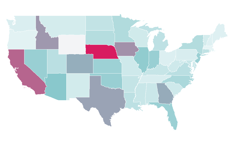 Affinité par région — Perspiration, États-Unis
