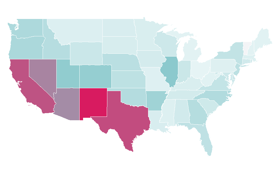 Affinity by region — Peso Pluma, United States